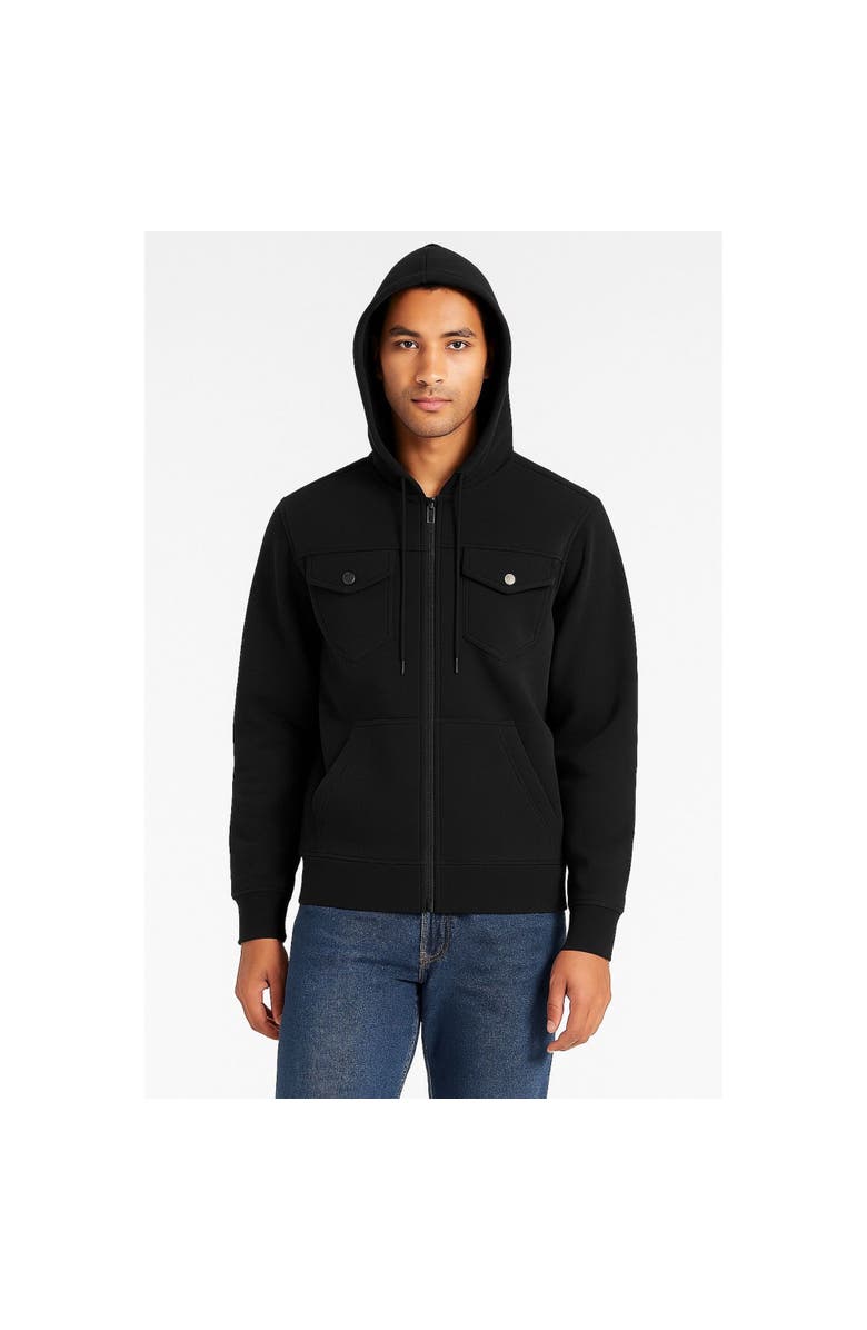 BenBen 2 Pack Mens Heavyweight Zip Hoodie Jacket, Alternate, color, Black/Grey