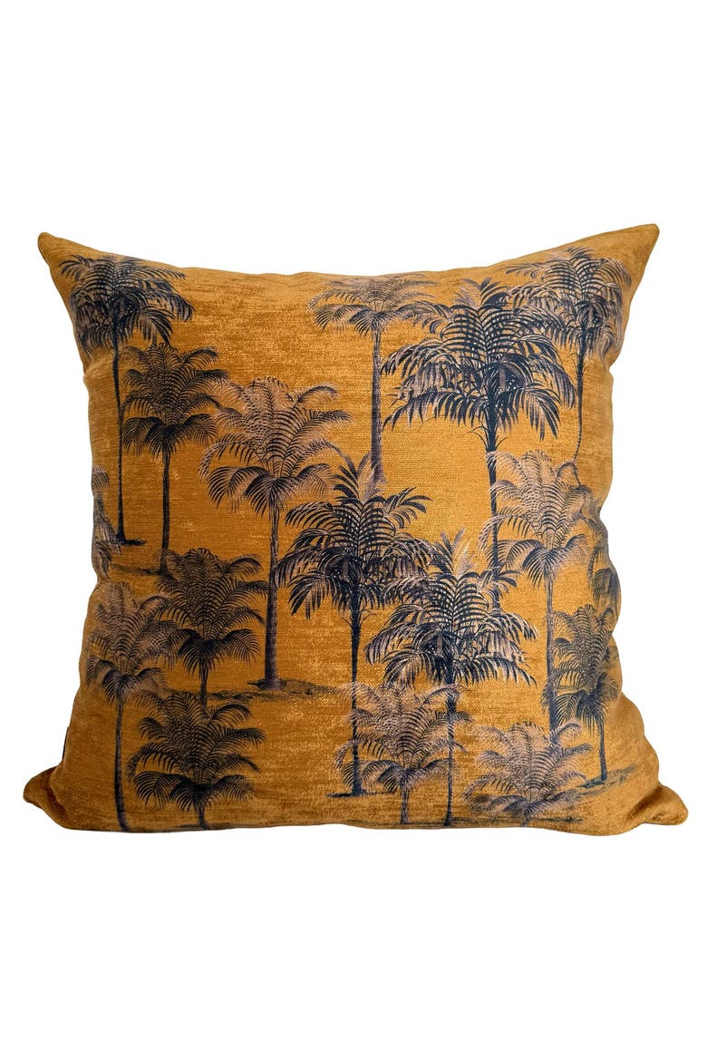 Velvet Pillow Cleopatra Leopards, Alternate, color, Orange