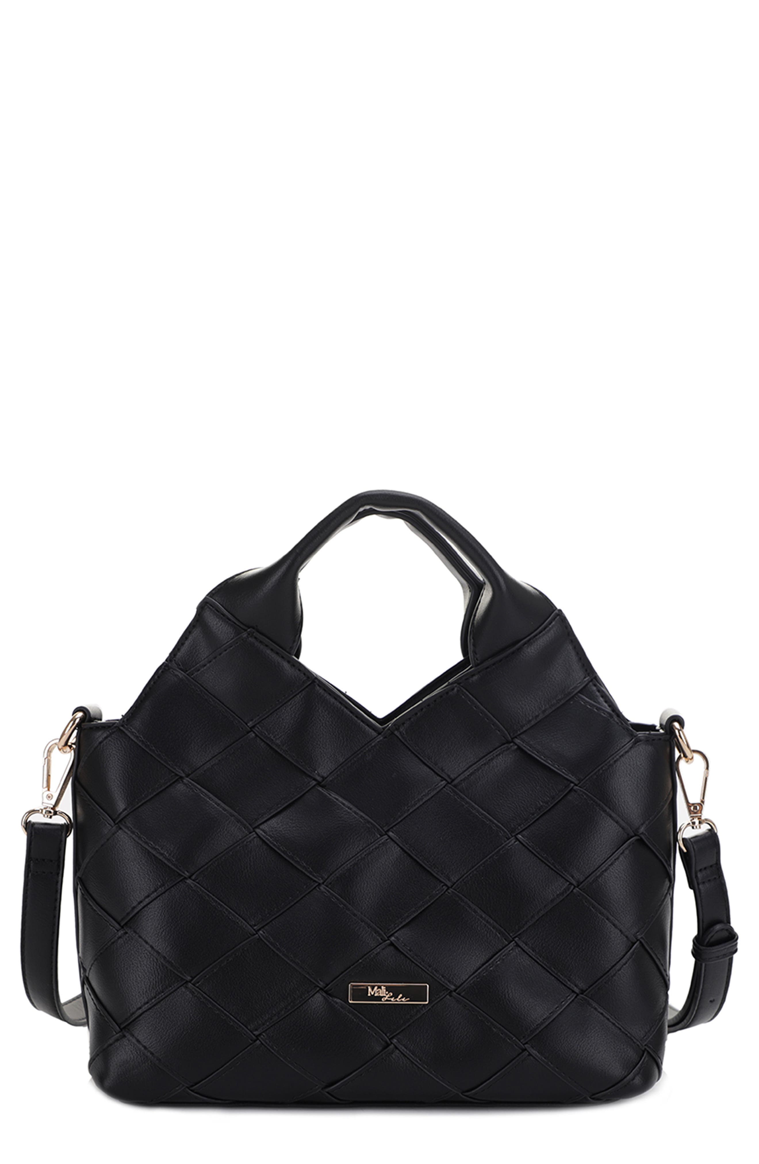 Mali + Lili Lucy Woven Vegan Leather Tote