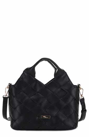 Mali + Lili Lucy Woven Vegan Leather Tote