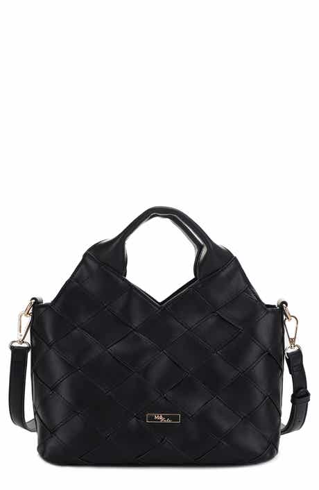Mali + Lili Lucy Woven Vegan Leather Tote