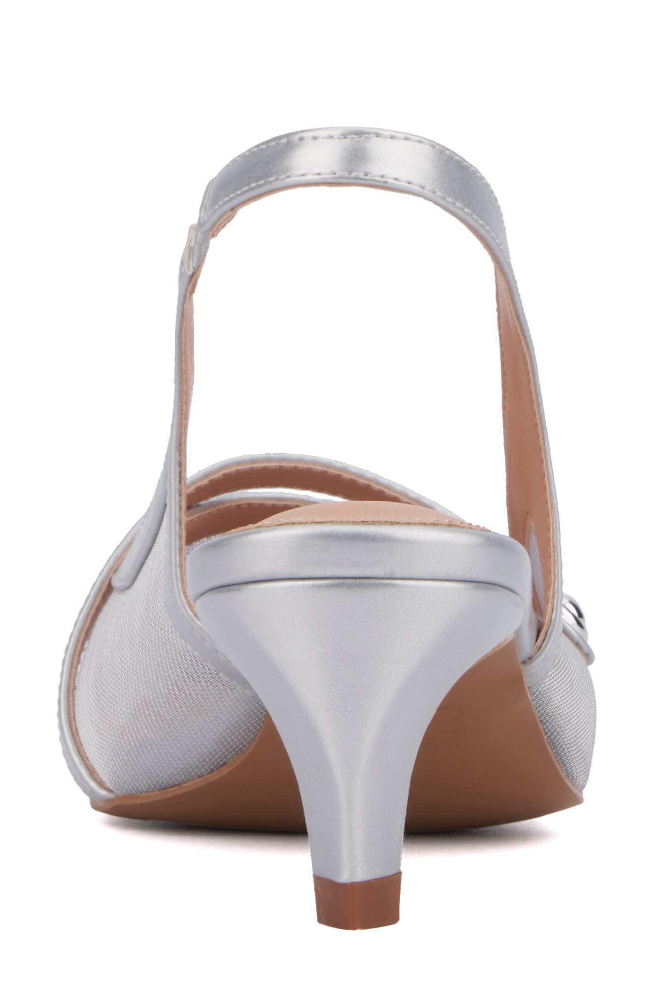 NEW YORK AND COMPANY Kristie Slingback Pump, Alternate, color, Silver