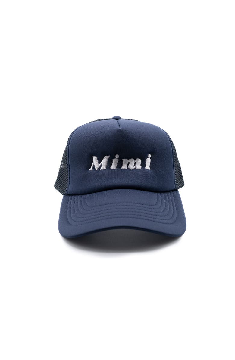 Rey To Z Mimi Foam Trucker Hat, Main, color, Navy
