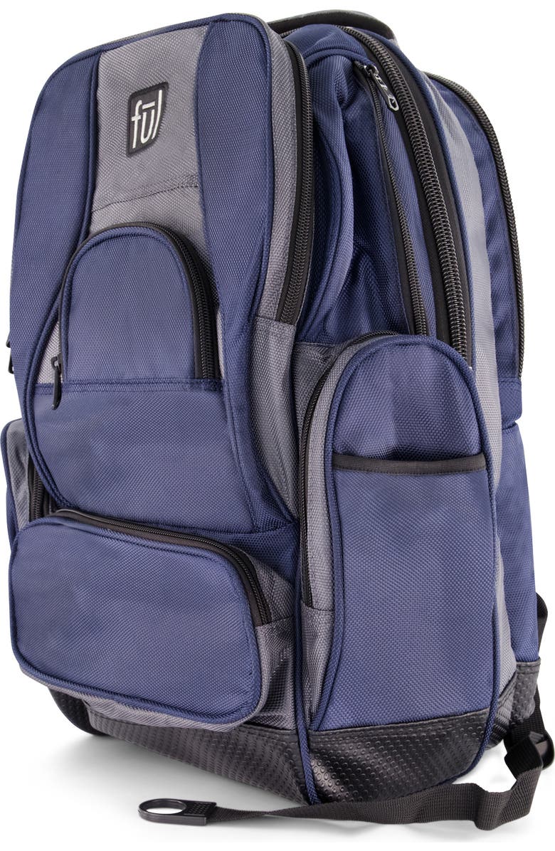 Ful Big Easy Water Resistant 17" Backpack, Alternate, color, Navy/Grey