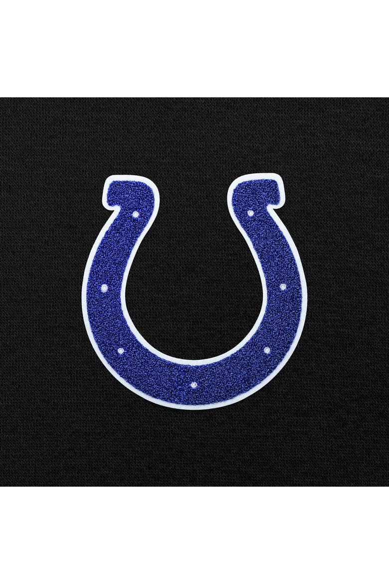 Men's Antigua Black Indianapolis Colts Victory Chenille Pullover Hoodie, Alternate, color, Black