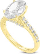 LuvMyJewelry Tasia 14K Gold Oval Lab Grown Diamond Engagement Ring - 3.4 Ct