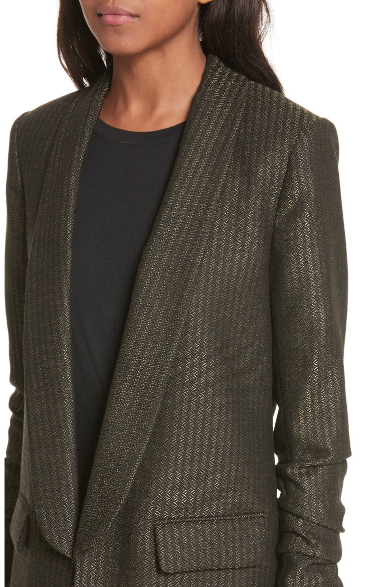 Clay Shawl Lapel Boy Blazer, Alternate, color, GREEN/ BROWN