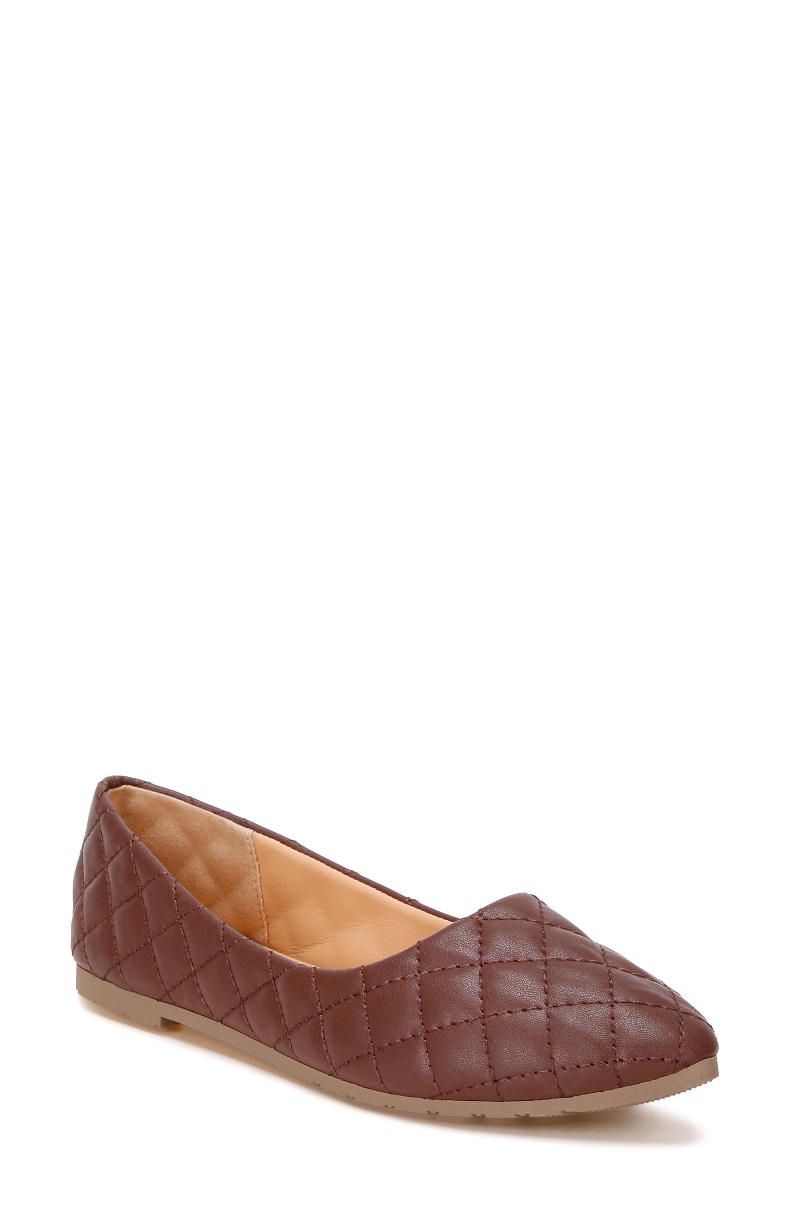 Rikhani Quilted Pointed Toe Ballet Flat