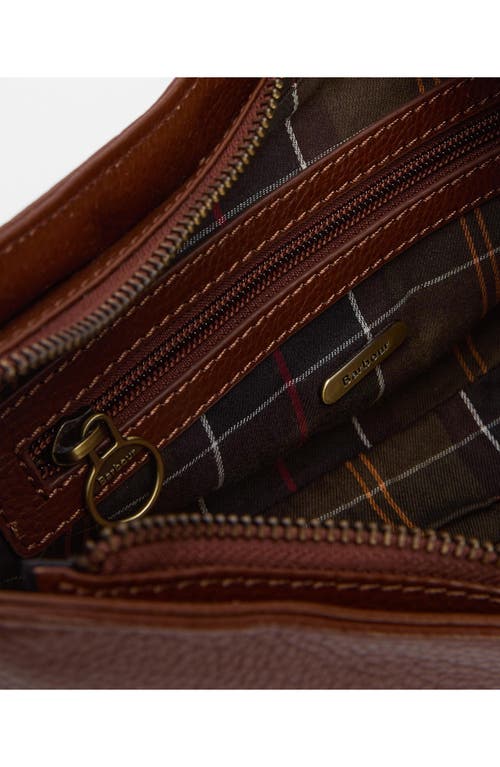 Barbour Sorrel Leather Sling Bag In Brown