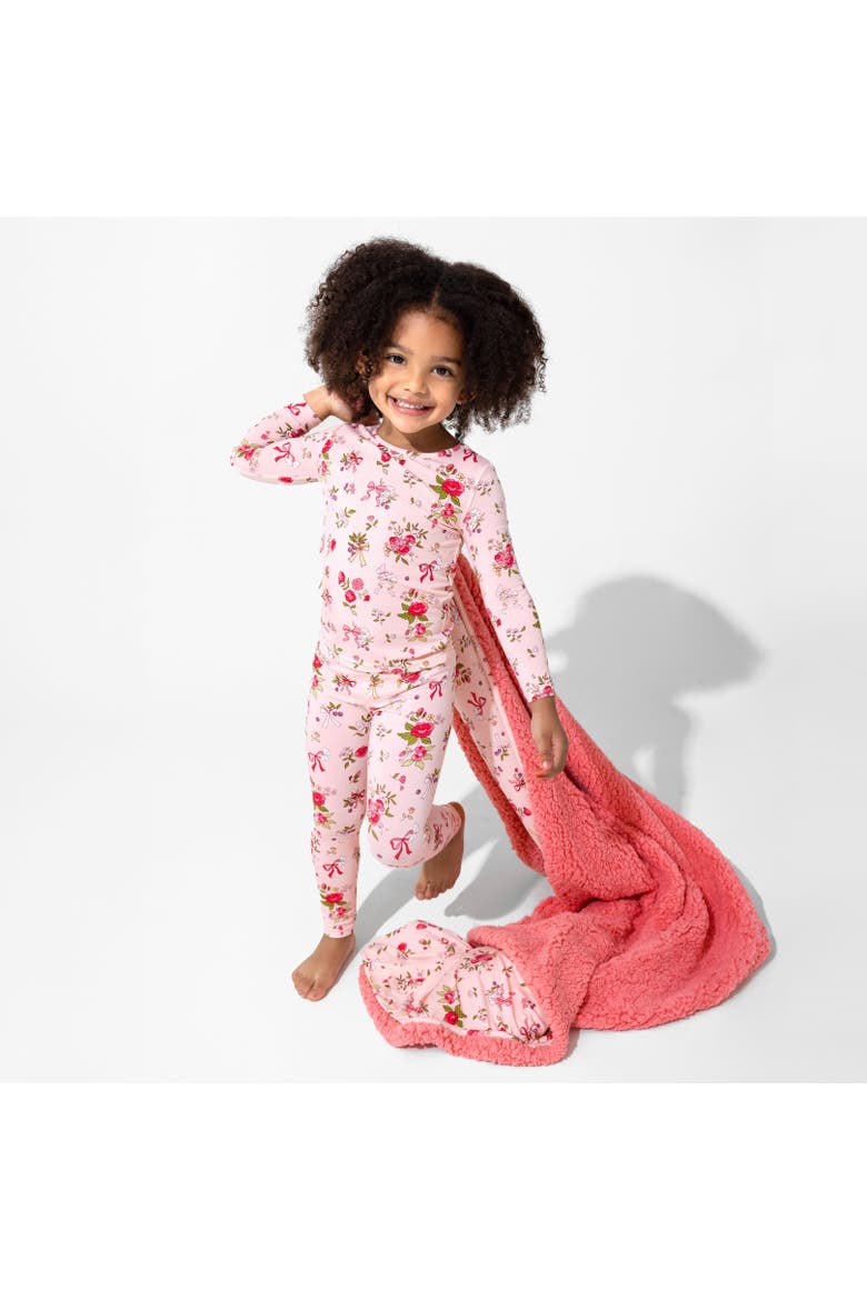 Kids' Bows & Blooms Set of 2 Piece Pajamas, Alternate, color, Bows & Blooms