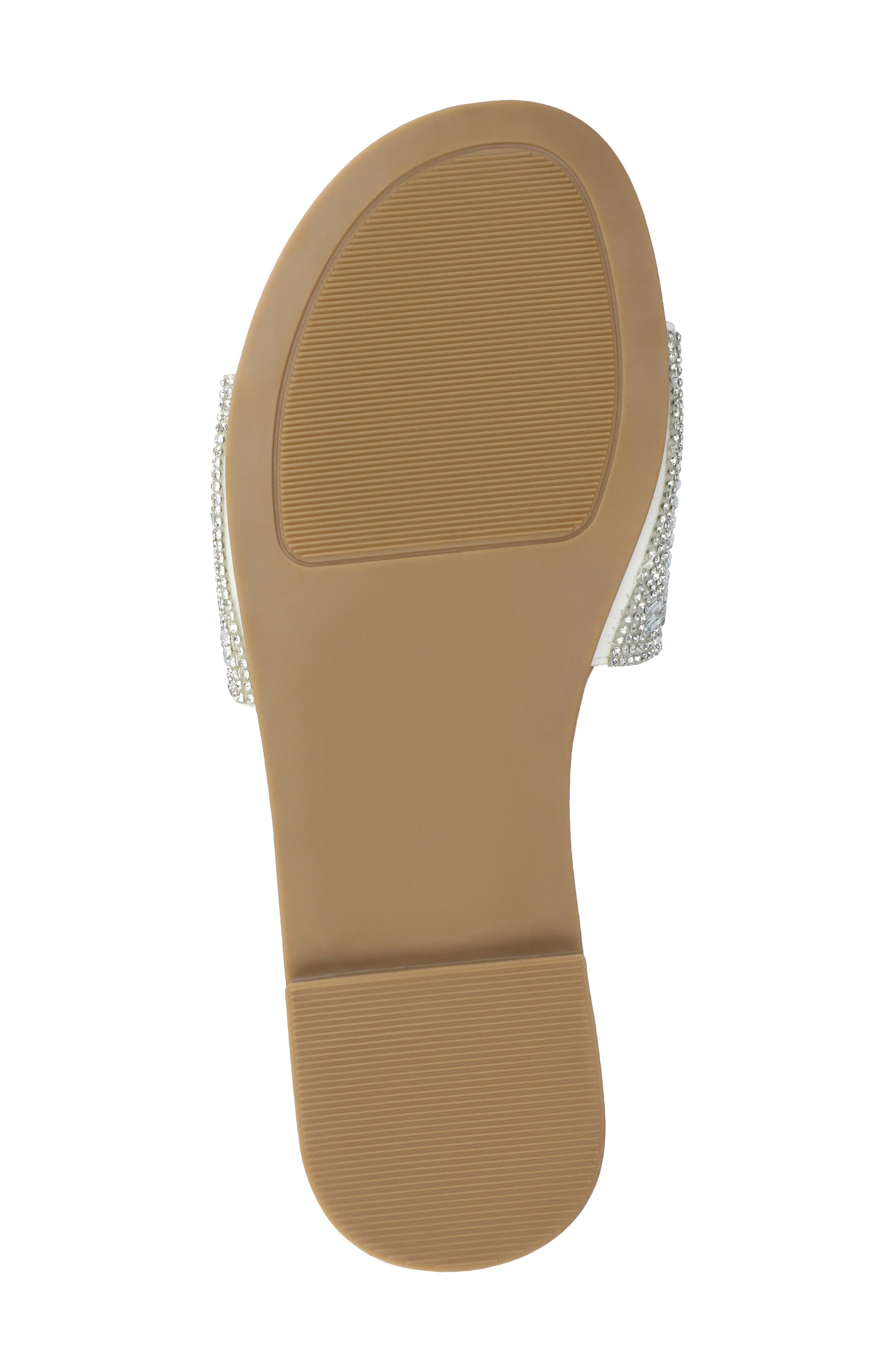 Journee Collection Maria Crystal Embellished Slide Sandal, Alternate, color, Silver