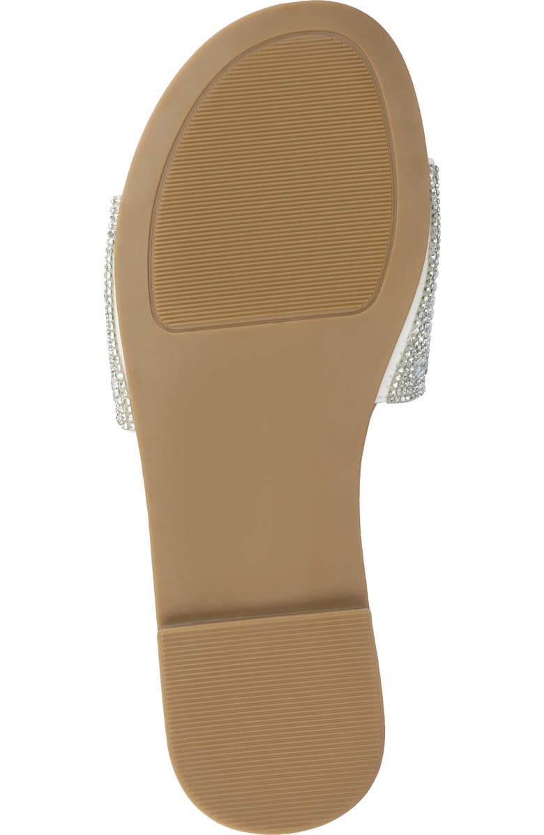 Journee Collection Maria Crystal Embellished Slide Sandal, Alternate, color, Silver