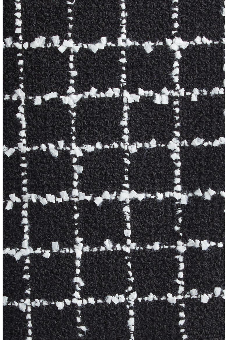 Square Tweed Crop Spencer Jacket, Alternate, color, EAB BLK/ WHITE