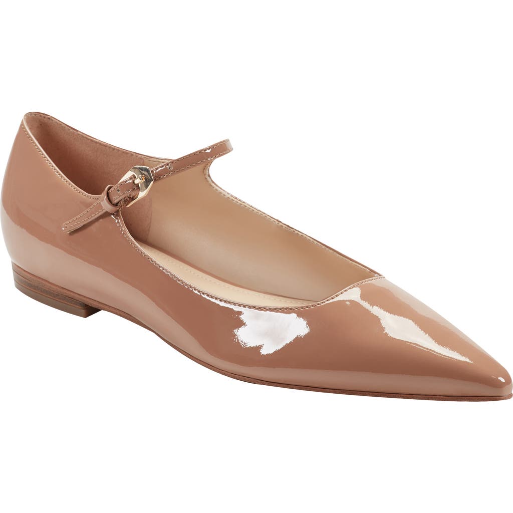 Marc Fisher Ltd Trella Mary Jane Pointed Toe Flat In Brown