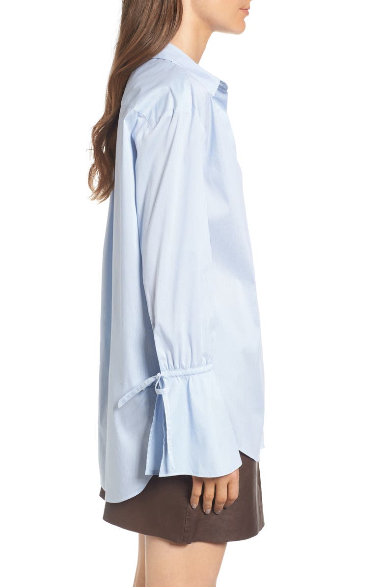 Treasure & Bond x Something Navy Ruffle Cuff Tunic, Alternate, color, 