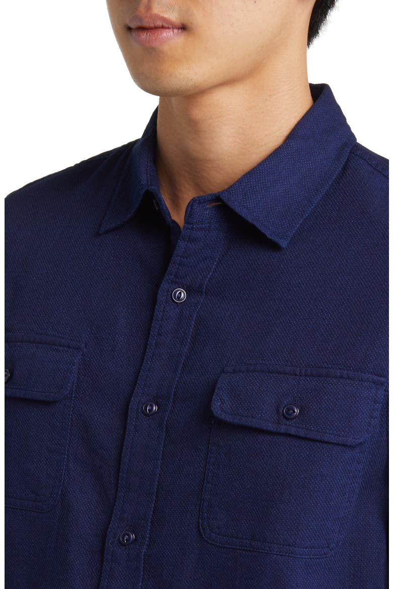 Two-Pocket Flannel Button-Up Shirt, Alternate, color, BASKETWEAVE