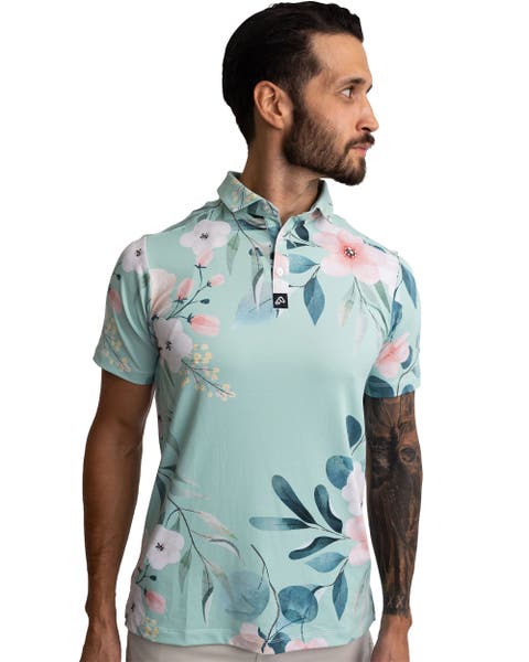 Easy Eagle Floral-La-Tour Men's Polo Shirt