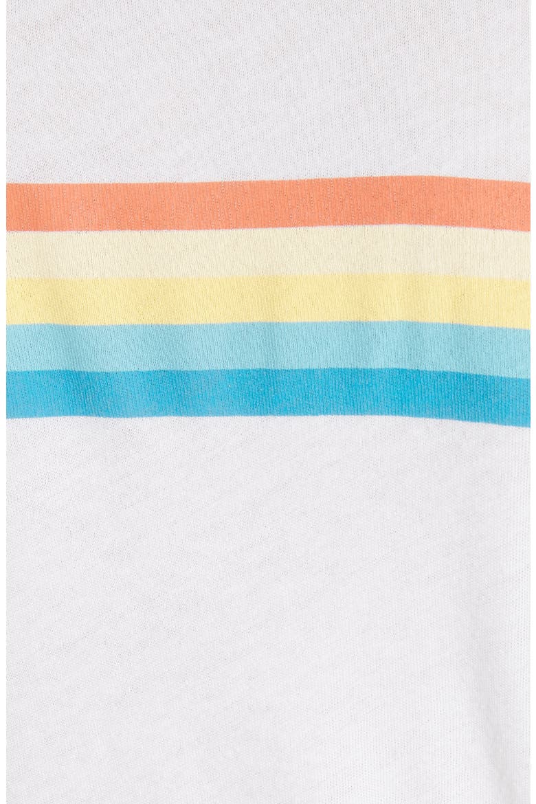 Rainbow Stripe Tee, Alternate, color, WHITE
