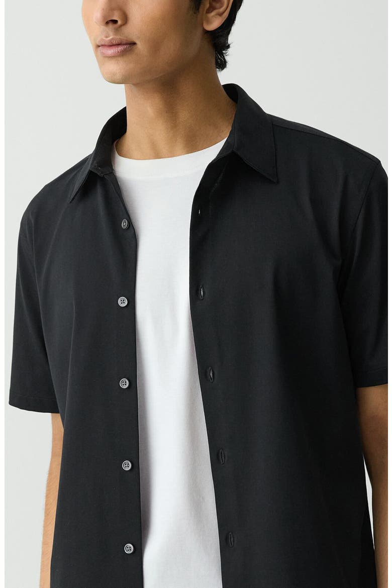 Irving Short Sleeve Button-Up Shirt, Alternate, color, BLACK