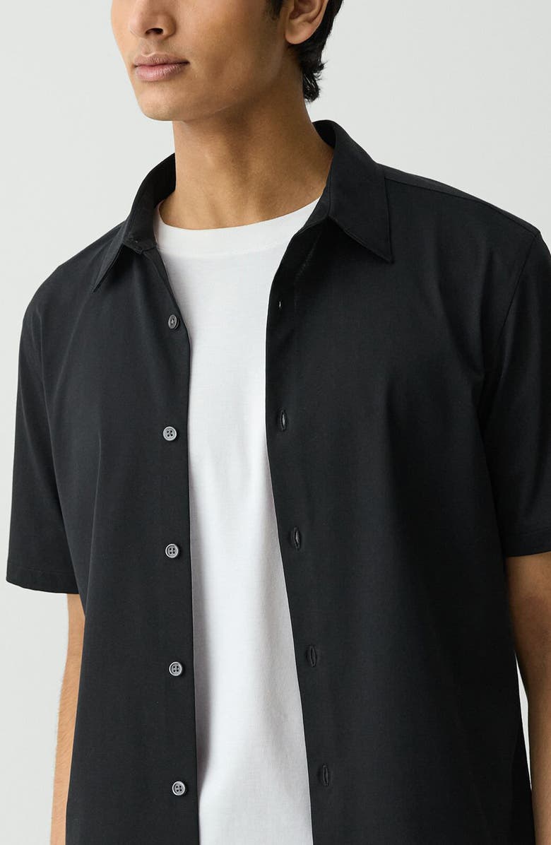 Theory Irving Short Sleeve Button-Up Shirt, Alternate, color, Black - 001