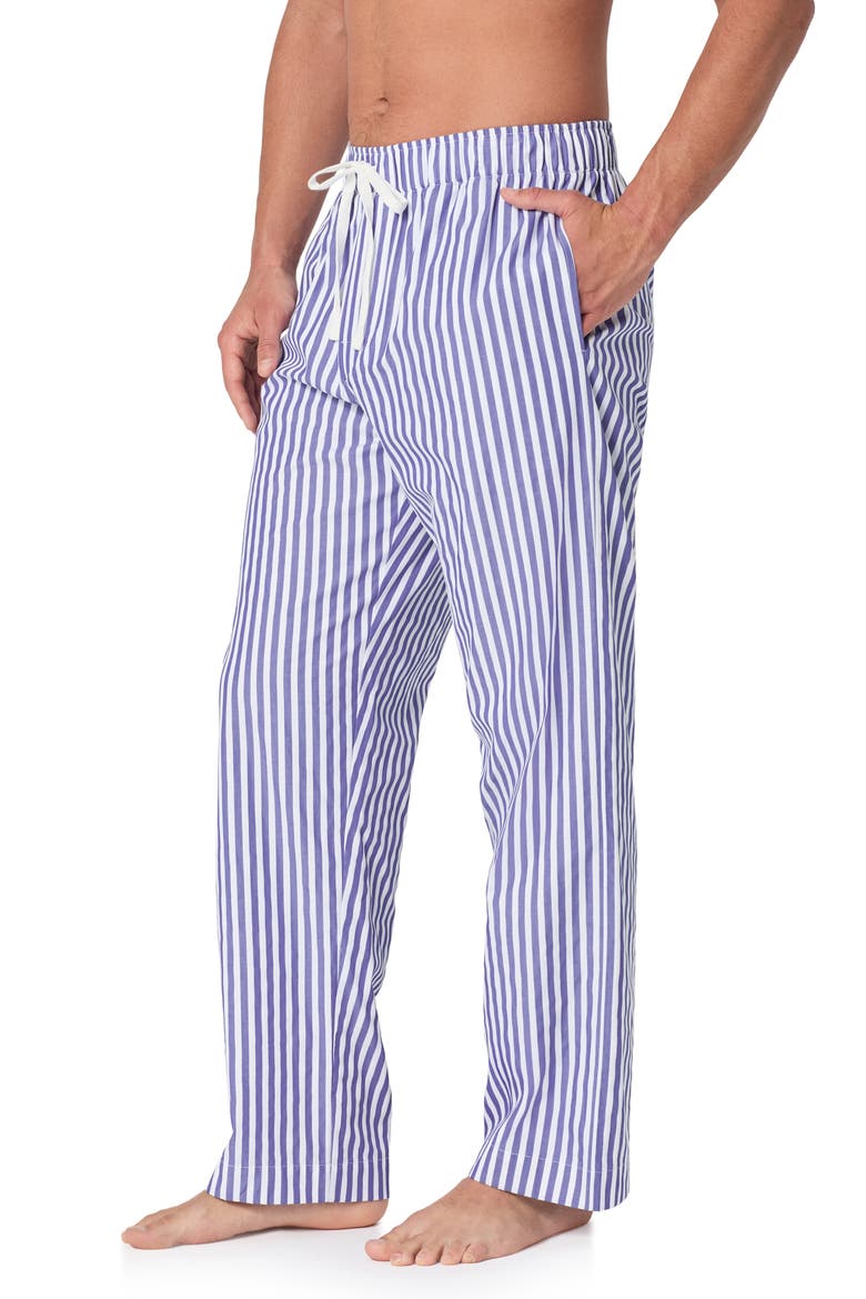 Stripe Cotton Pajama Pants, Alternate, color, NAVY 3D STRIPE