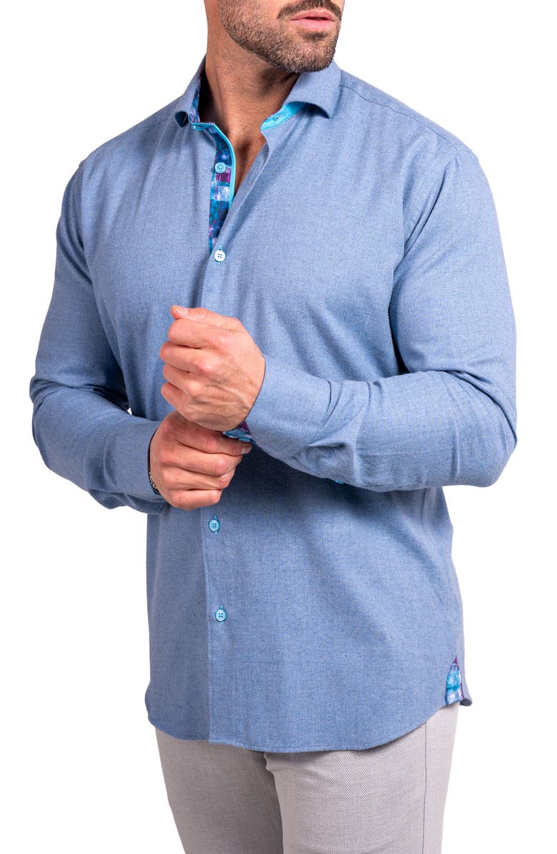 Maceoo Einstein Ascension Contemporary Fit Button-Up Shirt, Alternate, color, Blue