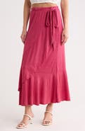 GO COUTURE Wrap Midi Skirt