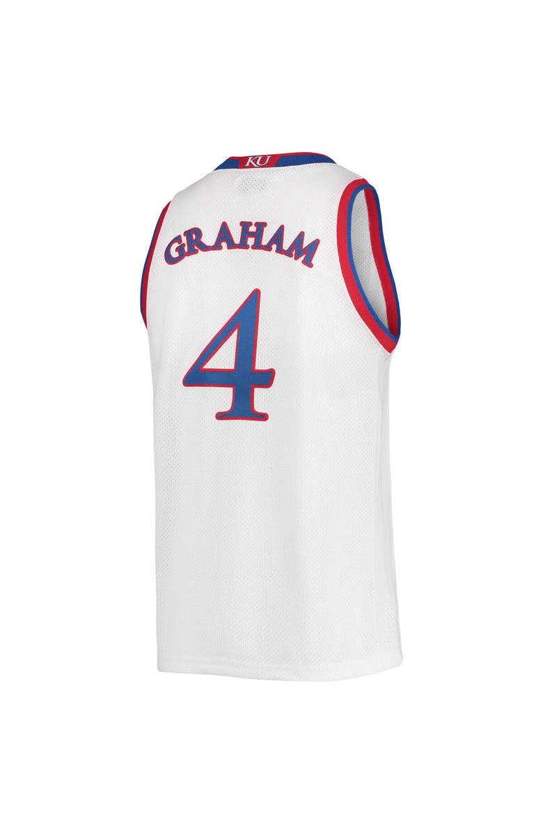 Retro Brand Men's Original Retro Brand Devonte' Graham White Kansas Jayhawks Commemorative Classic Basketball Jersey, Alternate, color, 