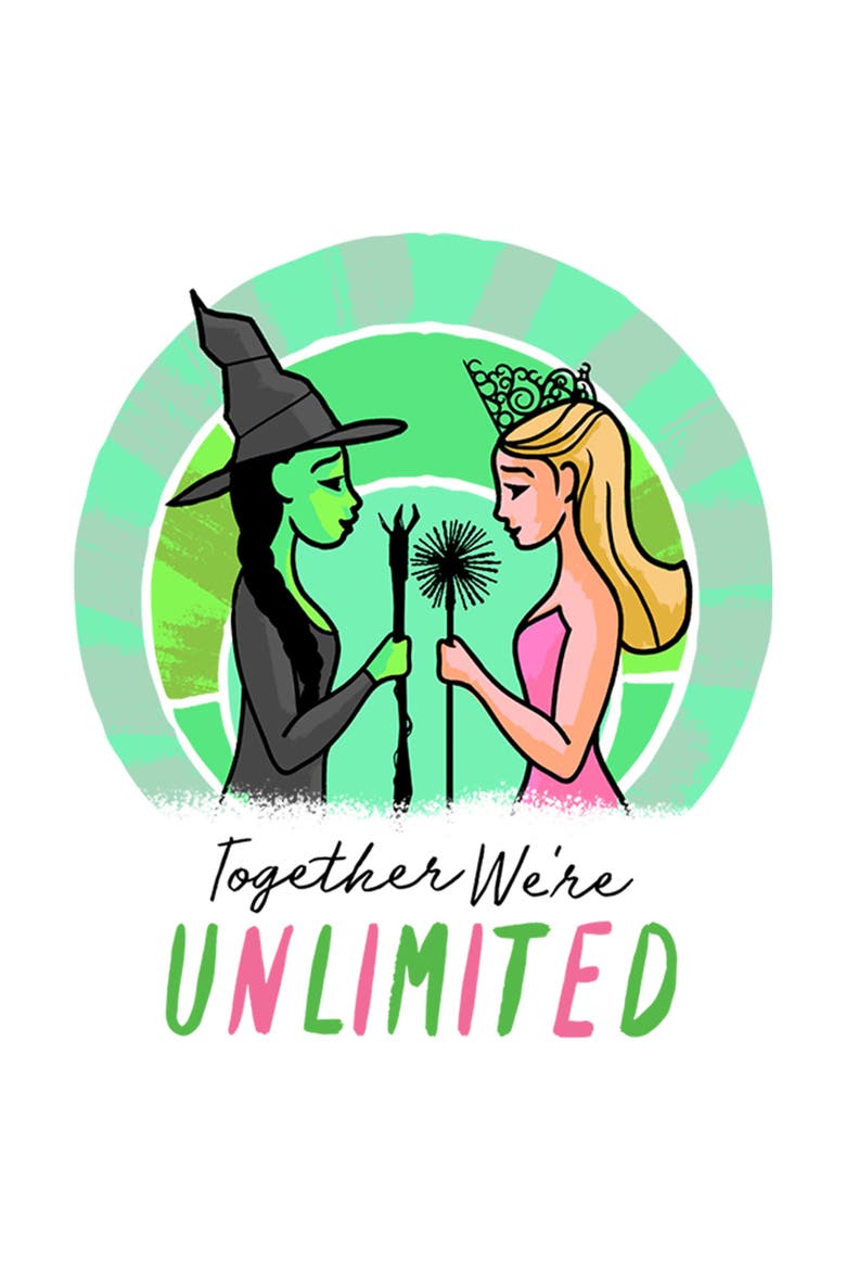Girls Wicked Cartoon Together We're Unlimited T Shirt, Alternate, color, White