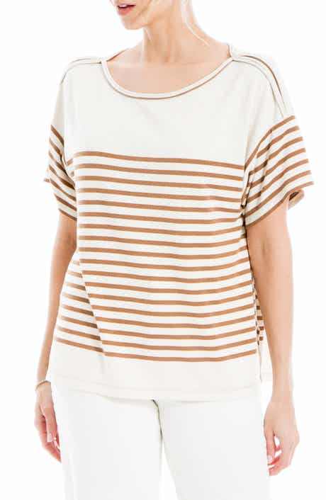 MAX STUDIO Stripe Boatneck T-Shirt