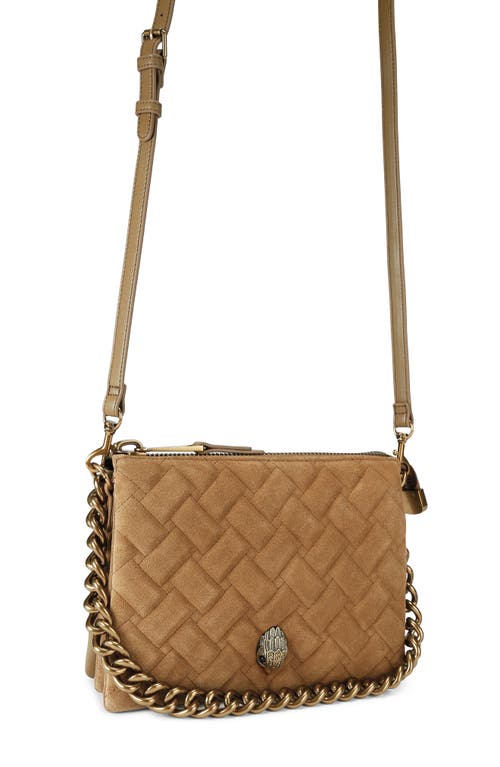 Kurt Geiger London Kensington Puff Quilted Leather Pouch Bag In Brown