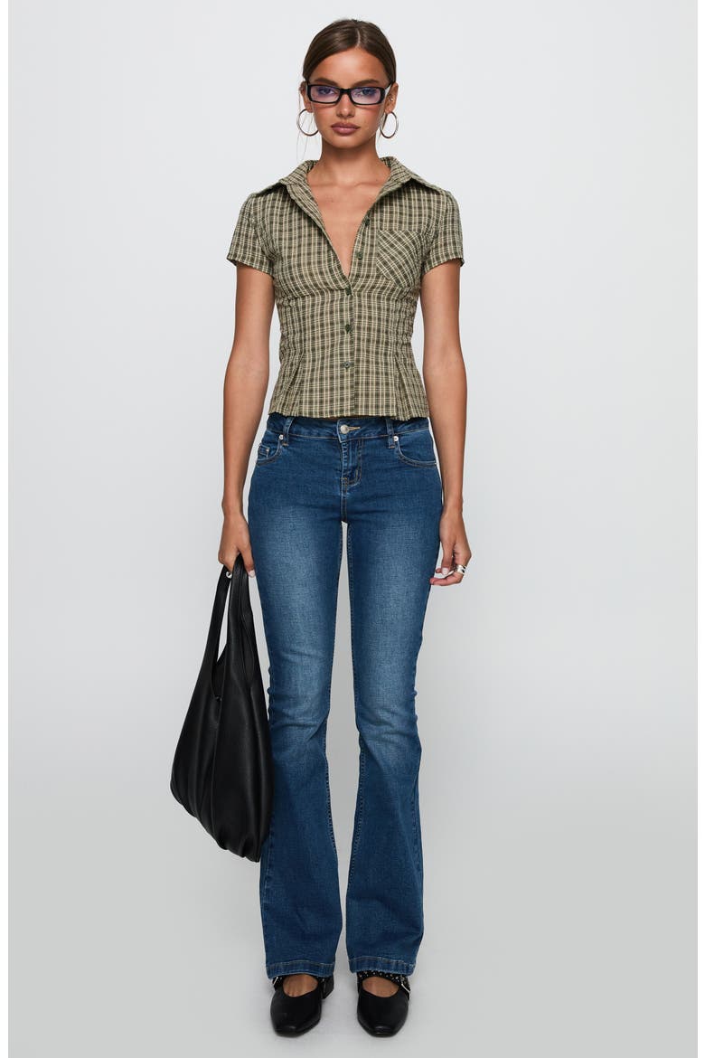 Alma Mater Check Cotton Button-Up Shirt, Alternate, color, GREEN CHECK