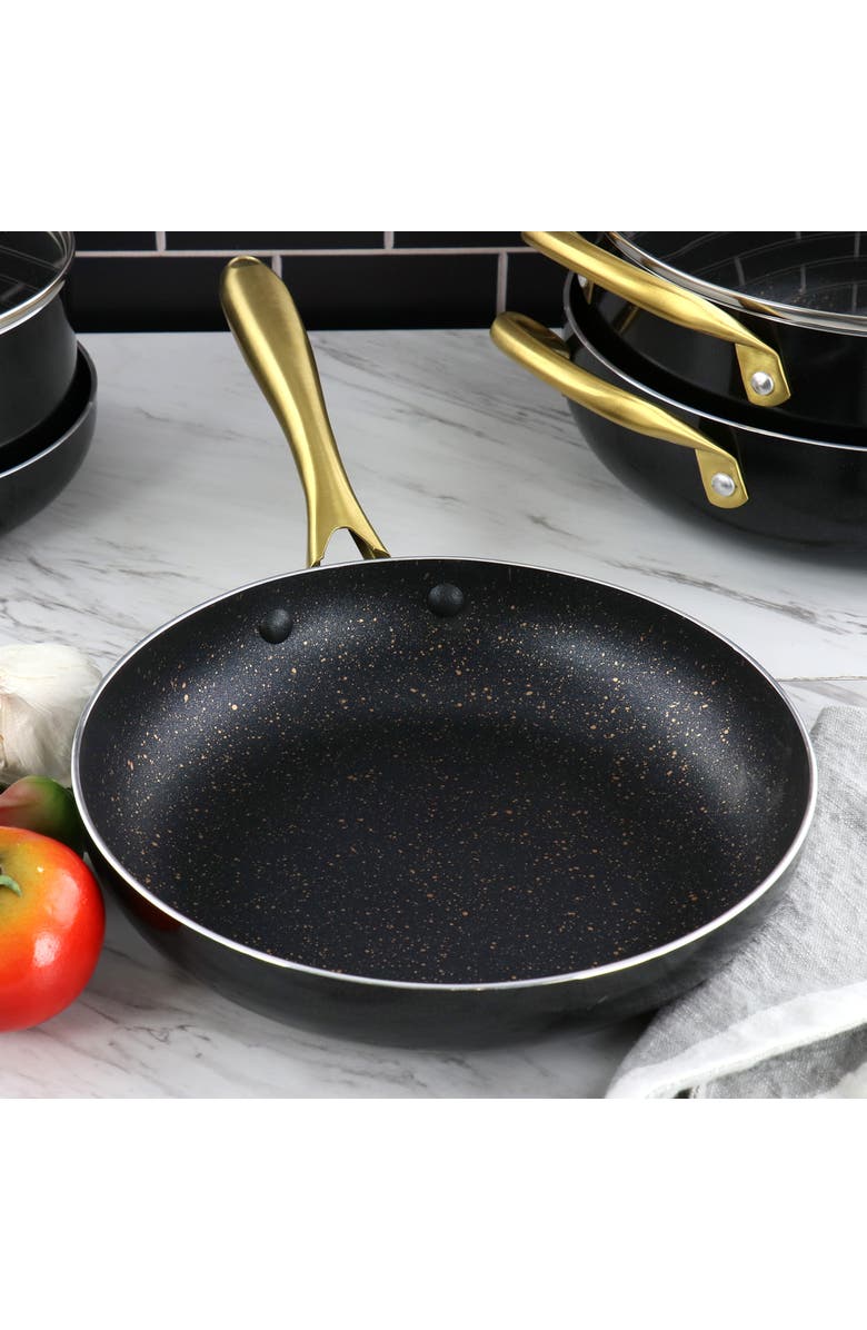 Gibson Home Ellsworth 9.5 Inch Aluminum Nonstick Frying Pan, Alternate, color, Black