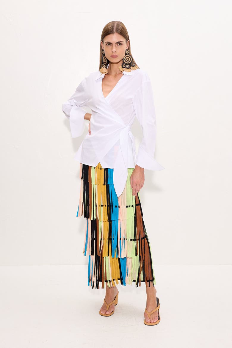 Za Za Knit Skirt, Alternate, color, Ocean Stripe