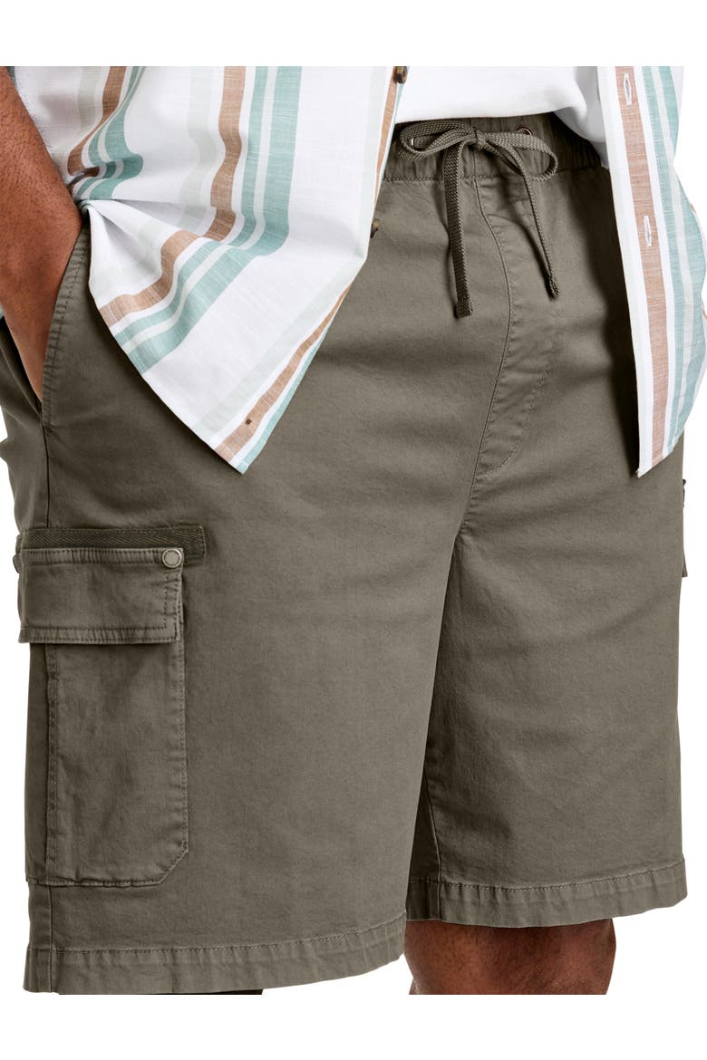 Big & Tall Athletic Fit Drawstring Cargo Shorts, Alternate, color, FADED MOSS