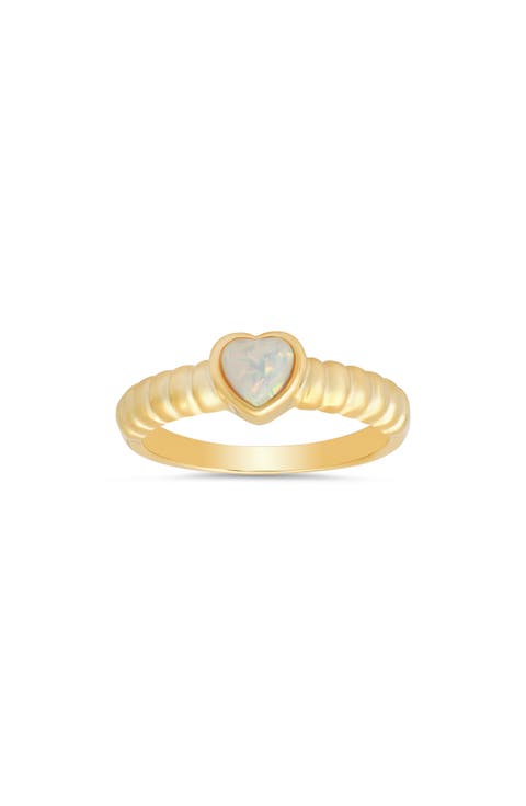Sterling Silver Bezel Set Heart Ring