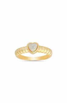 Queen Jewels Sterling Silver Bezel Set Heart Ring