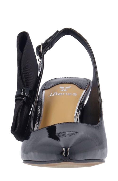 J. Reneé Rowin Slingback Pointed Toe Pump In Black