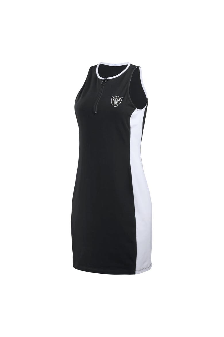 Women's WEAR by Erin Andrews Black Las Vegas Raiders Bodyframing Tank Dress, Alternate, color, Black
