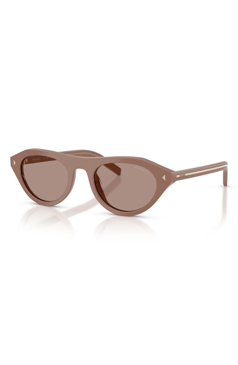 Prada 51mm Irregular Sunglasses, Alternate, color, Pecan / Brown