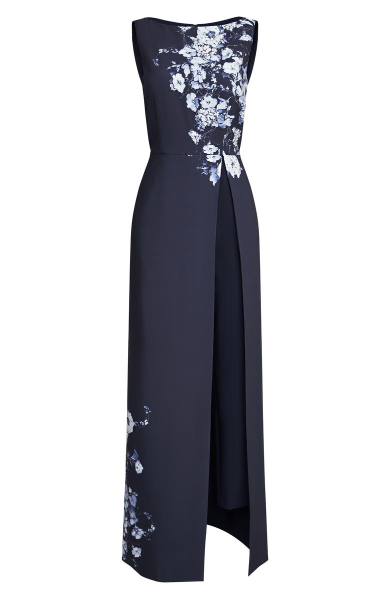 Kay Unger Esti Floral Maxi Jumpsuit, Alternate, color, 