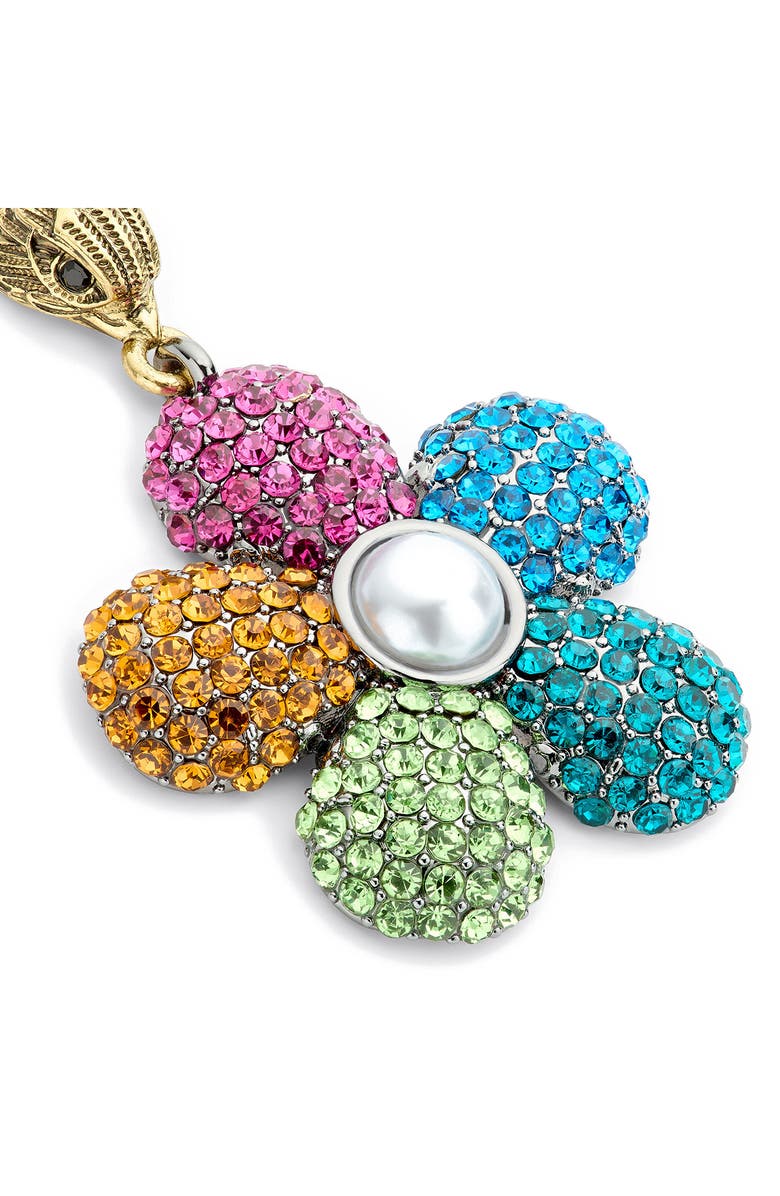 Kurt Geiger London Pavé Crystal & Faux Pearl Flower Drop Earrings, Alternate, color, Multi