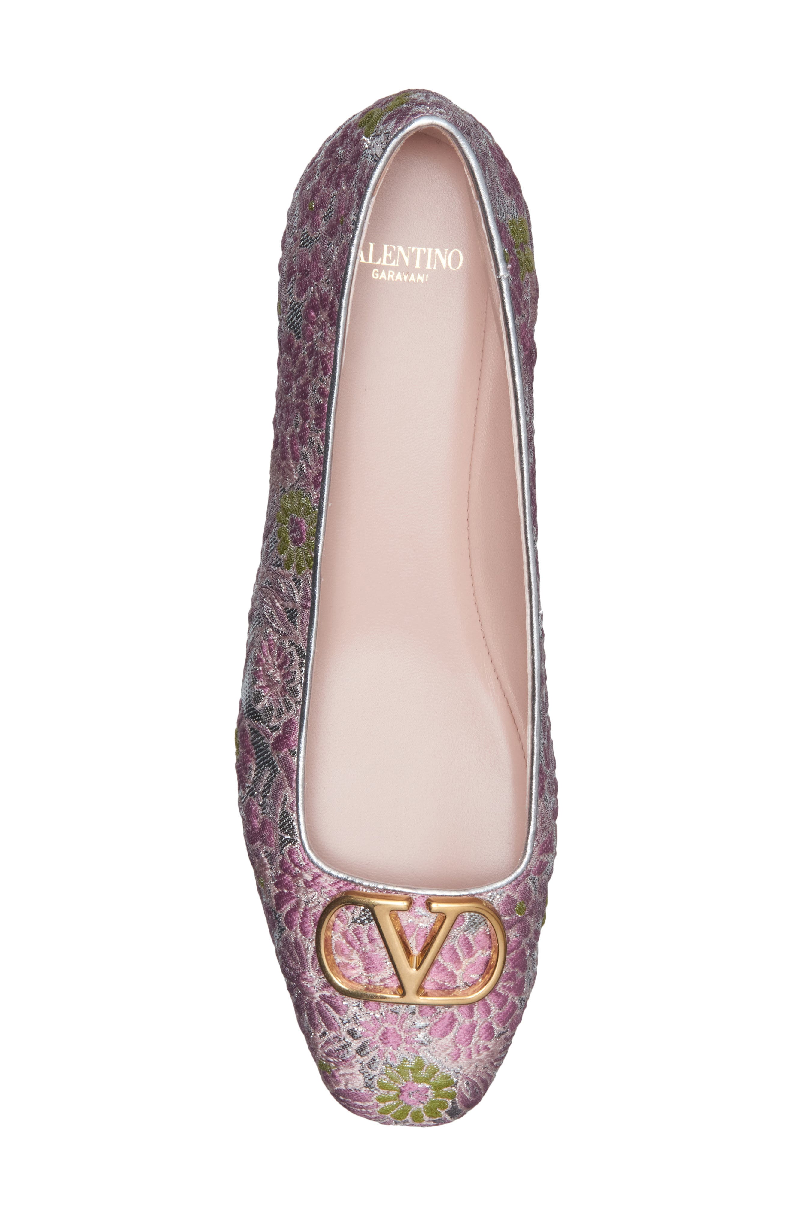 VLOGO Signature Floral Jacquard Flat, Alternate, color, DUSTY ROSE
