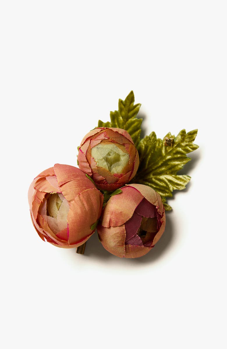 Helena Simon The Ranunculus Floral Brooch, Main, color, Orange