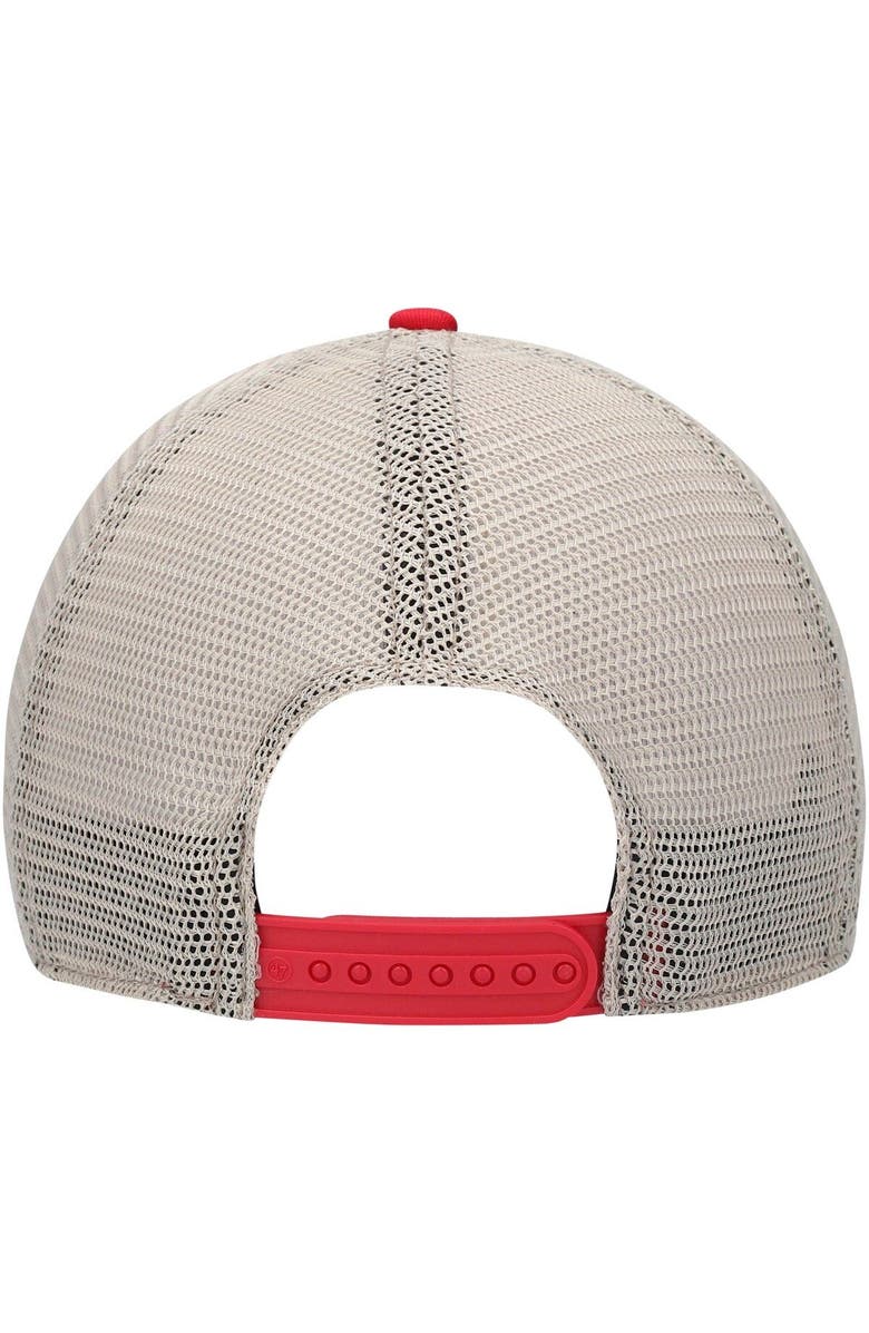 '47 Men's '47 Red Los Angeles Angels Trawler Clean Up Trucker Snapback Hat, Alternate, color, Red