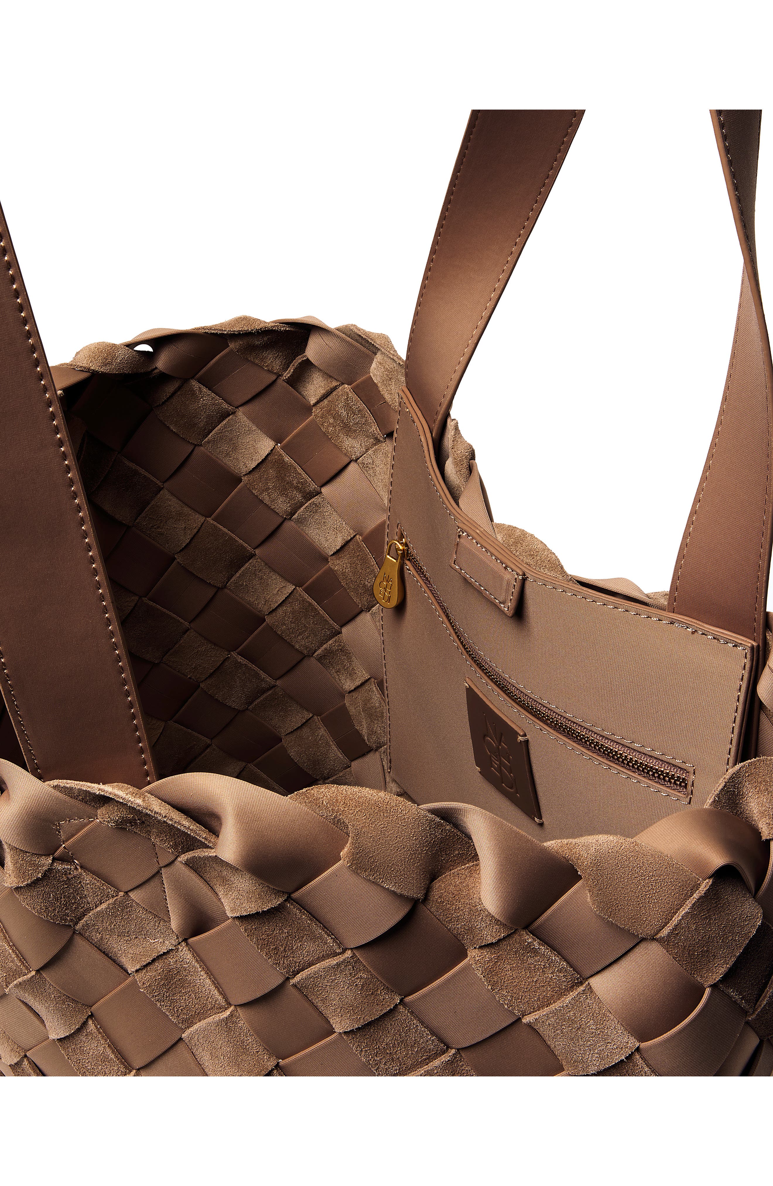 Como Medium Striped Woven Tote, Alternate, color, CANYON