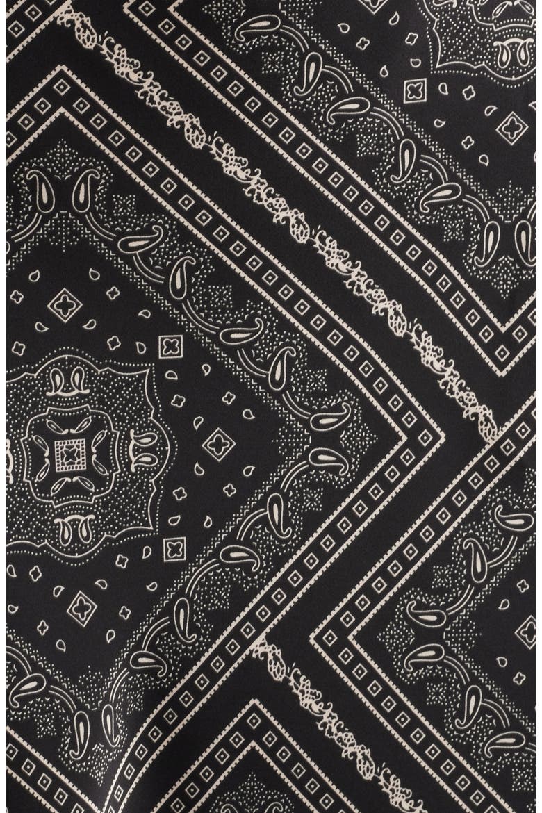 Tate Bandana Print Midi Dress, Alternate, color, BLACK/ IVORY
