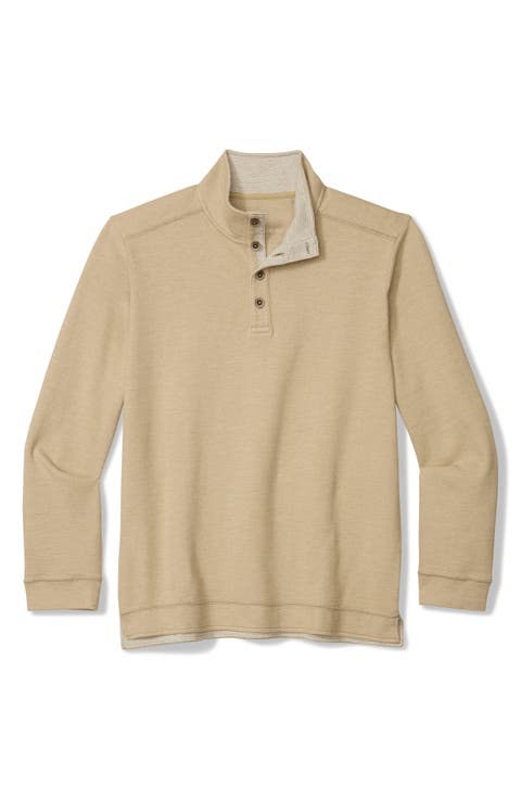Camino Bluff Button Mock Neck Pullover