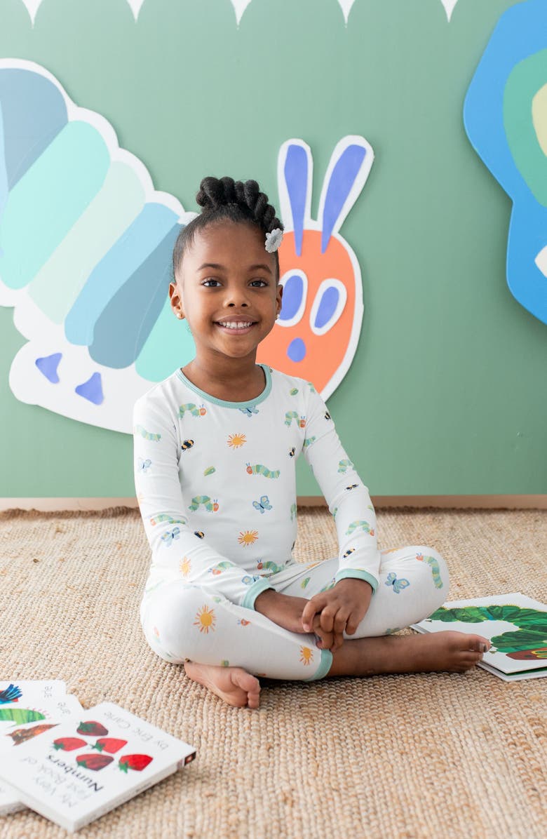 Kyte BABY Kids' Fitted Two-Piece Pajamas, Alternate, color, The Very Hungry Caterpillar