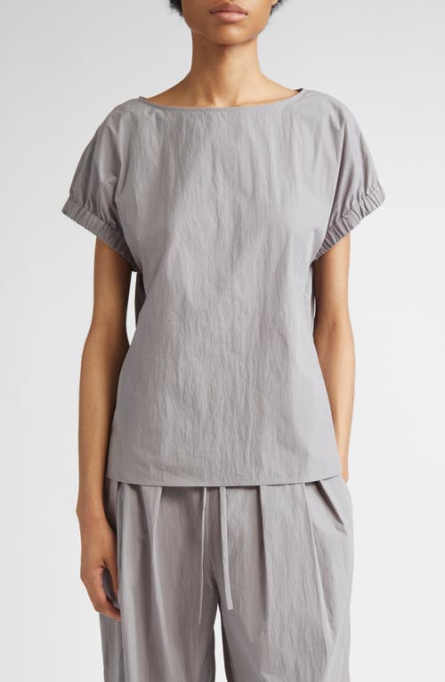 Lafayette 148 New York Travel Cotton Blend Shirt In Gray